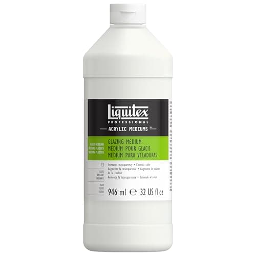 Liquitex 7532 Professional Lasur Medium für Acrylfarben - für dünne, transparente Glasuren und Lasureffekte, erzeugt maximale Transparenz - 946ml Flasche, Transparent