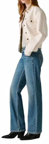 Pepe Jeans Straight Jeans LW Venus, Blu (Denim-4vb), 30 W/30 L Donna