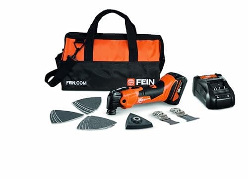 FEIN Multimaster AMM 500 Plus 4.0 Ah NYLON BAG EDITION, Set 18 accessori segare e levigare, Compatibile batterie AMPShare/Bosch 18 V, con caricabatteria, 1 batteria 18 V/4Ah incl. Borsa nylon FEIN