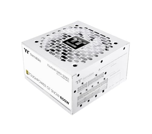Thermaltake Toughpower GT 850W | Fuente de Alimentación Totalmente Modular ATX 3.1 | PCIe 5.1 12V-2x6 Nativo | 80 Plus Gold | Ventilador 120mm Silencioso | Smart Zero Fan | 5 Años Garantía | Blanco