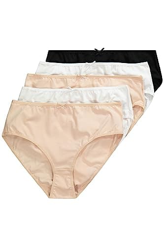 Ulla Popken Slips, 5Er-Pack, Mehrfarbig, 44-46 (Lot de 5) Femme