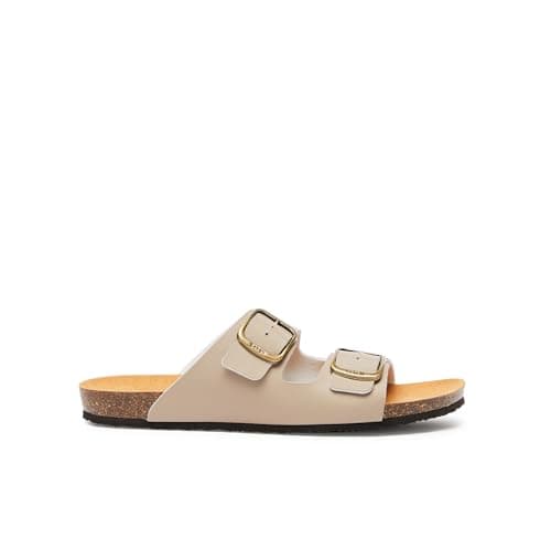 Scholl Didier, Sandali Uomo, 2 cinturini, Beige Scuro, 47 EU