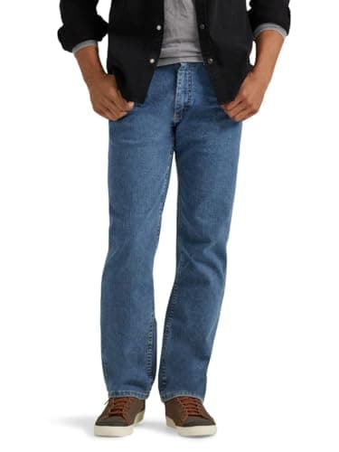 Wrangler Men's Authentics Comfort Flex Waist Jean, Light Stonewash, 34X32