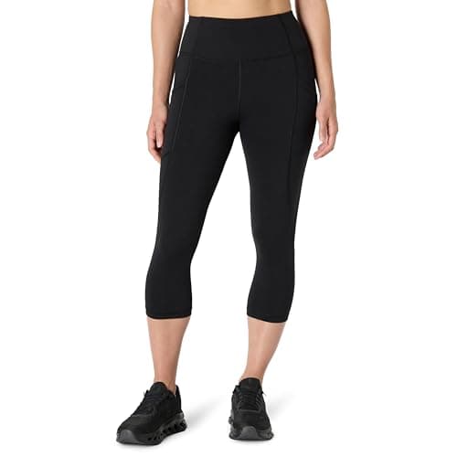 Amazon Essentials Leggings Deportivos para el Gimnasio y Entrenamiento Total Mujer, Negro, XXL