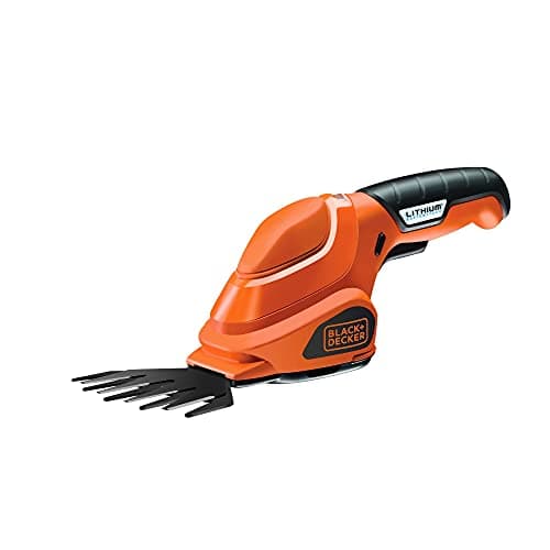 BLACK+DECKER Cisaille Electrique 3,6V, Sculpte-Haies avec Indicateur de Charge LED, Idéal pour Tailler les Parterres de Fleurs et les Bordures, Largeur de Lame 30 cm, Pas de Lame 23 mm, GSL200-QW Rouge