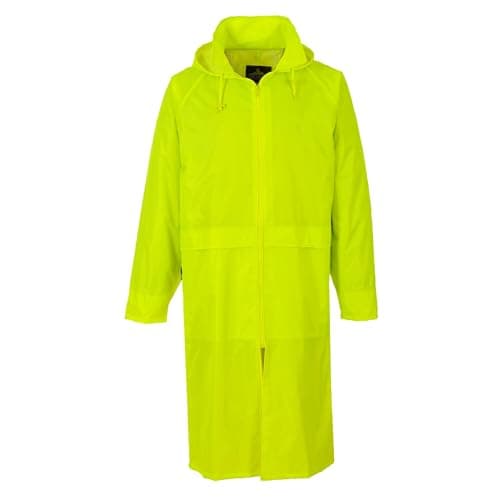 Portwest S438 Manteau de Pluie Long Homme Imperméable Coupe-Vent Léger