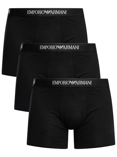 EMPORIO ARMANI Boxer da Uomo, Nero/Nero/Nero, XL