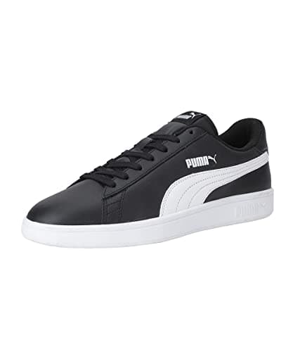 PUMA Unisex Puma Smash v2 L Low-Top, Puma Black-Puma White, 43 EU
