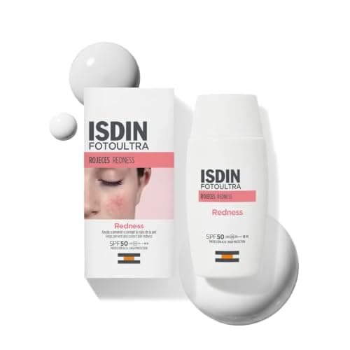 ISDIN Foto Ultra Redness LSF 50 - Sonnenschutz bei Rosazea & Couperose - Korrigiert & Verhindert Rötungen - Beruhigt empfindliche Haut, Leichte Textur, 50ml