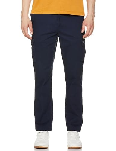 Amazon Essentials Pantalón corto cargo, elástico y de corte clásico (disponible en tallas grandes y largos especiales) Hombre, Azul Marino, 29W / 29L