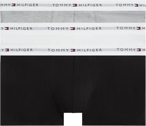 Tommy Hilfiger Herren 3P Low Rise Trunk UM0UM03752 Trunk, Rot (Blk/White/Lght Gry Hthr), L