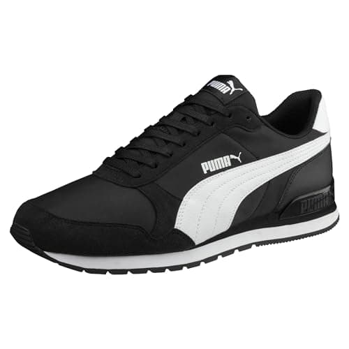 PUMA Unisex ST Runner v2 NL Sneakers, Puma Black-Puma White, 42 EU