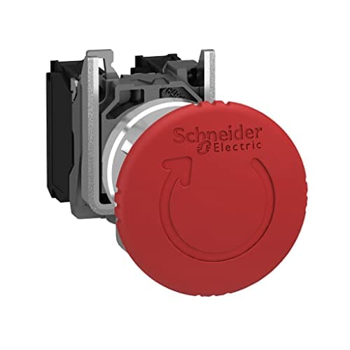 Schneider Electric - Harmony XB4 - bouton arrêt urgence - Ø40 - pousser tourner - rouge - 2O - vis - XB4BS8444