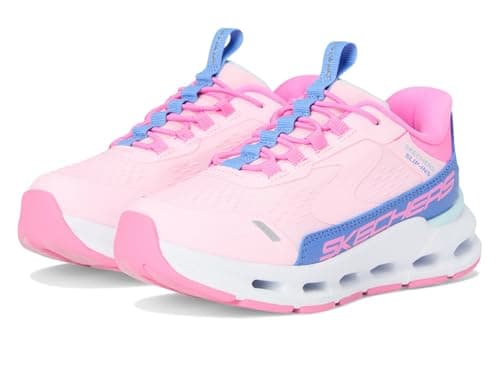 Skechers Mädchen Glide-Step + Vista Lane Slip-InTurnschuhe, Pink Synthetic/Blue Trim, 27 EU