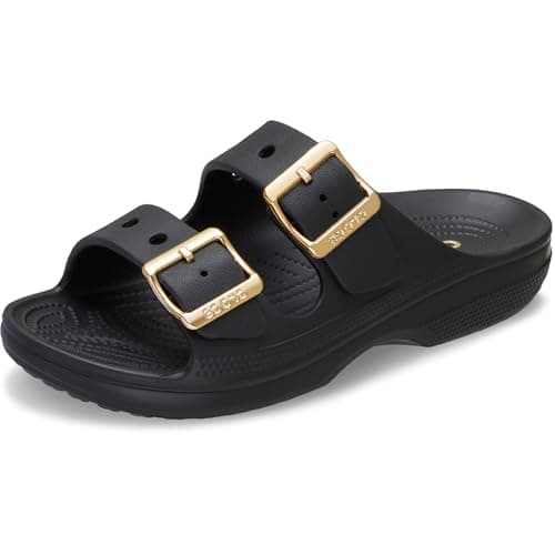 Crocs,Damen,Saturday Metallic Buckle Sandal W,Schwarz,37-38