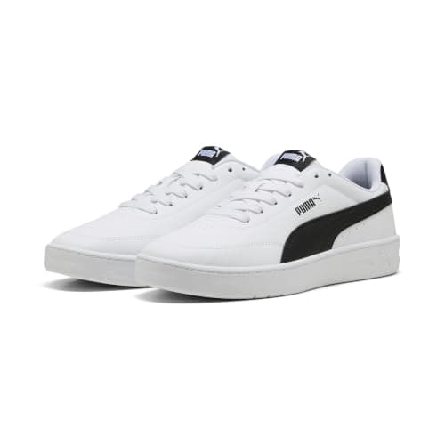 Puma Court Classic Clean - Scarpe da Ginnastica Unisex, Puma White-Puma Black,