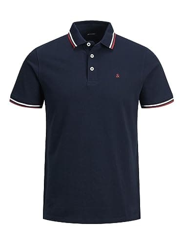 JACK & JONES Jjepaulos Polo Ss Noos Maglietta, Marino12136668, S Uomo