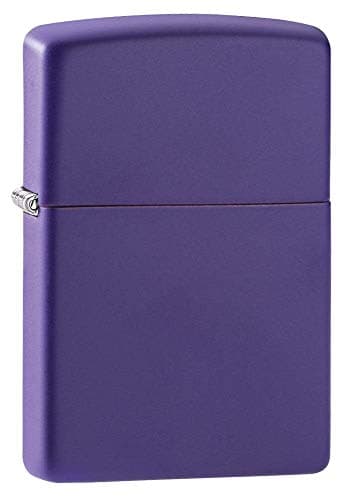 Accendino Zippo® Classic Purple Matte 237, Accendino Antivento Ricaricabile Zippo, Realizzato in Metallo con Caratteristico "click" Zippo, Color Viola, Made in USA, Ottima Idea Regalo