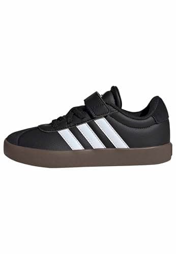 adidas Mixte Enfant VL Court 3.0 Shoes, Black/White/Black, 32 EU