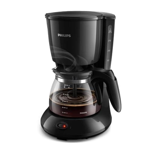 PHILIPS Cafetière filtre Daily, 1,2L, Mélangeur d'arômes, 1000W, Noir