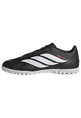 adidas Unisex Club Turf Football Shoes, Core Black/FTWR White/Lucid Red, 47 1/3 EU