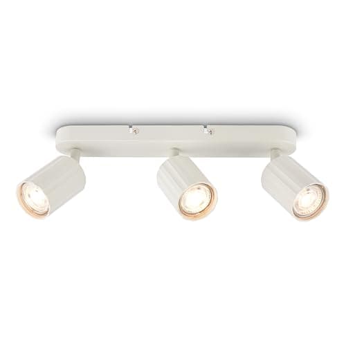 BRILONER - Plafoniera, orientabile, GU10, max. 9 W, faretti soffitto, lampada soffitto, plafoneria soffitto, plafoniere da soffitto, plafoniera camera da letto, faretto, 32,5 cm, bianco