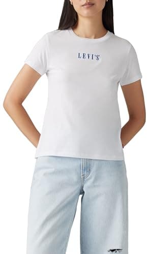 Levi's The Perfect Tee Serif Emb Bright White G