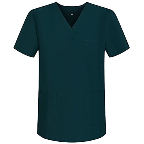 MISEMIYA - Abbigliamento Lavoro Unisex Collo Picco Maniche Corte Uniforme Clinica Ospedale Pulizia Veterinario IGIENE OSPITALITÁ - Ref.817 - X-Large, Verde 68