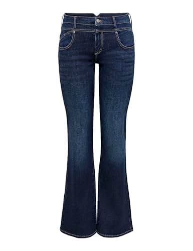 ONLY Onlblush Mid Waist Flared Cut Det DNM