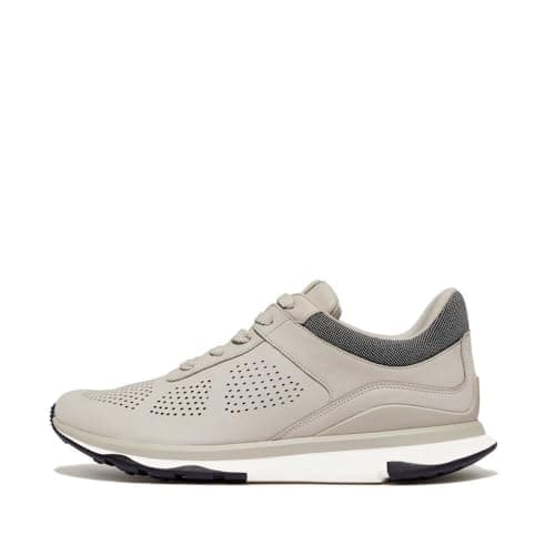 Fitflop Vitamin Ffx Perf Nubuck - Tenis Deportivos para Hombre, Clay Grey Urban White, 45 EU