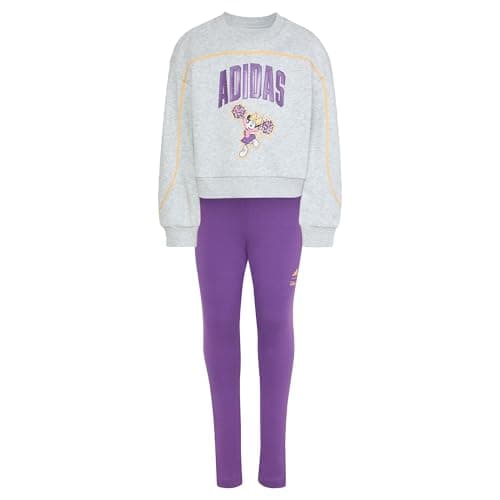 adidas Bambine e ragazze DISNEY MINNIE MOUSE JOGGER, light grey heather/Semi Ice Tangerine, 3-4 Years