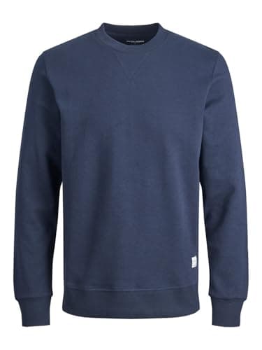 JACK & JONES Herren Jjebasic Crew Neck Noos Sweatshirt, Marineblau Blazer, L EU