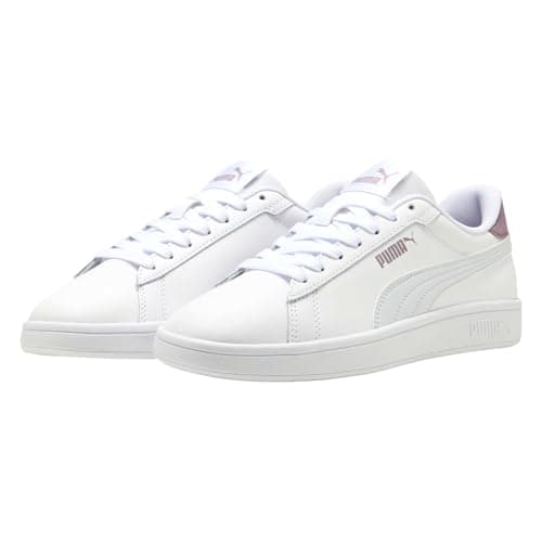 Puma Smash 3.0 L, Zapatillas Unisex Adulto, White Silver Mist Plum Jam, 44 EU