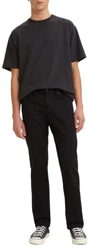 Levi's 513 Slim Straight Homme Jeans, Jet Black, 36