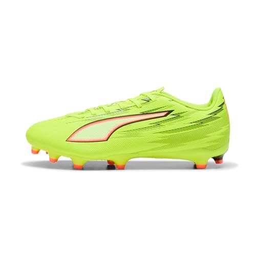 PUMA Ultra 6 Play FG/AG Chaussures de Football Unisexes, Yellow Alert Black-Glowing Red-Lime Squeeze, 41 EU, Yellow Alert PUMA Squeeze Squeeze Noir/Rouge, 42 EU