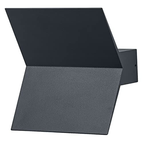 LEDVANCE ENDURA STYLE BAT 17,7cm - moderne Wandleuchte mit Aluminium-Gehäuse, LED Außenleuchte, 9,5W, 3000K warmweiß, 580 Lumen, RAL 7016 dunkelgrau, Außenlampe in Flügelform