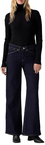 Levi's Pantalones de Mujer 318 con Estilo shpaping de Pierna Ancha, Darkest Sky, 33W / 32L