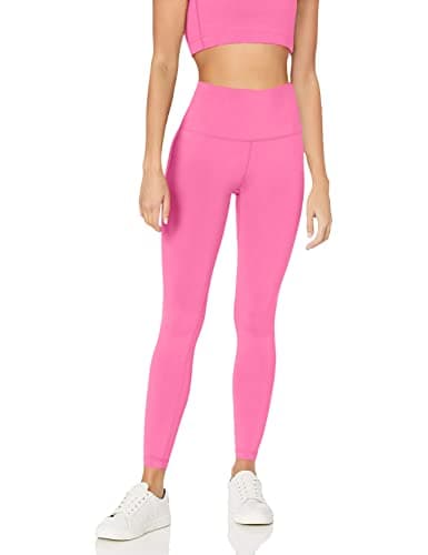 Amazon Essentials Legging de sport long à taille haute modelant (existe en grandes tailles) Femme, Rose Vif, L