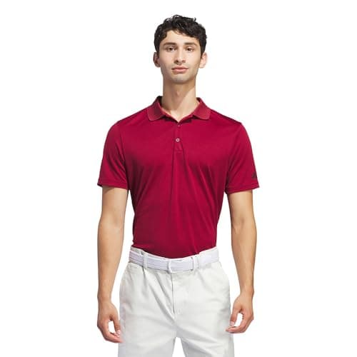 adidas Hombre Core Performance Primegreen Polo Shirt, Collegiate Burgundy, L