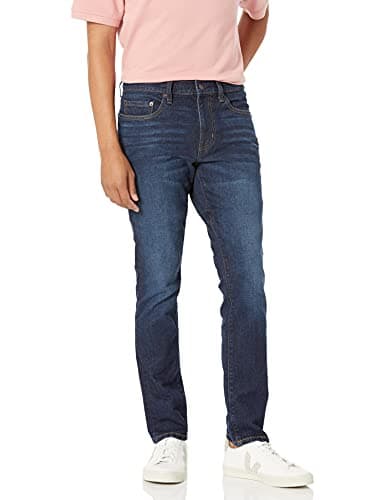 Amazon Essentials Jeans Elasticizzati Skinny - colori fuori produzione Uomo, Indaco Slavato, 32W / 31L