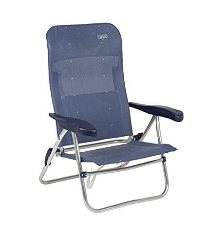 Crespo - Silla de Playa AL-205-M - Azul Marino - Aluminio - Multifibra