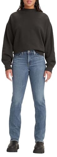Levi's 314 Shaping Straight Vaqueros, Lapis Gem, 32W / 32L Mujer