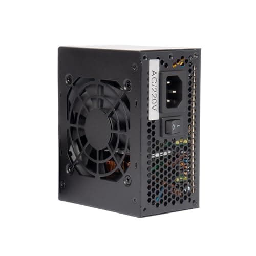 VulTech VPS-M500EB Alimentatore Micro-ATX 500W Serie Essence, Ventola da 8cm Termoregolata Silenziosa, Cambalggio incluso, Cavi Flat extra lunghi 60cm, Versione Bulk