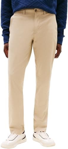 Tommy Hilfiger Herren Chino Hose Denton Printed Structure Straight Fit, Beige (Sandalwood), 30W/28L