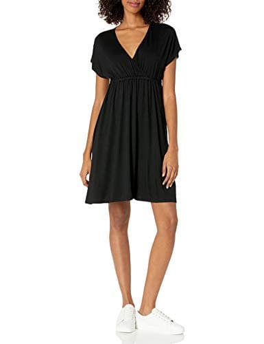 Amazon Essentials Robe Tunique (Grandes Tailles Disponibles) Femme, Noir, 6XL Grande taille