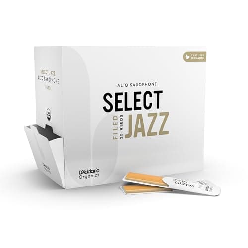 D'Addario Organic Select Jazz Filed Altsaxophon Blätter 2 Hard, 25er-Pack
