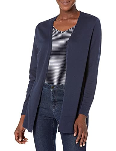 Amazon Essentials Open-front Cardigan, chaqueta punto Mujer, Azul (Navy Nav), X-Large