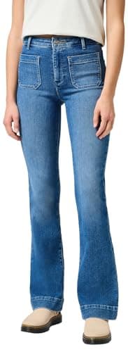 All Terrain Gear by Wrangler - Jeans Acampanados para Mujer, Cuervo, 25x32 EU