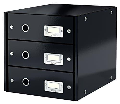 Leitz Buc de cajones, 3 cajones, A4, Negro, Click and Store, 60480095