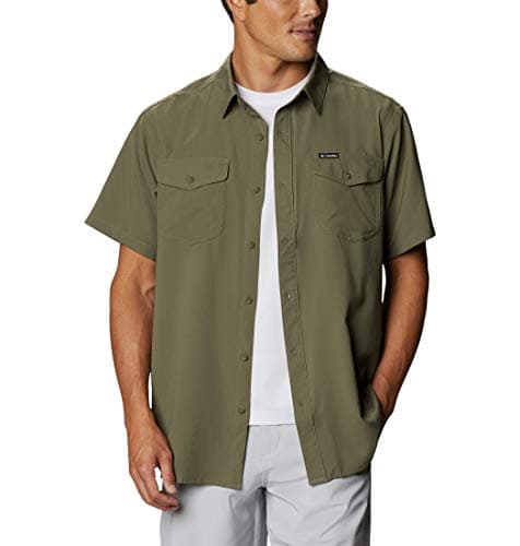 Columbia Utilizer II, Camicia a Maniche Corte Tinta Unita, Uomo